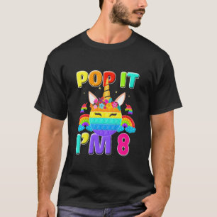 Camiseta Crianças Pop, eu sou o 8º Aniversário das Decoraçõ