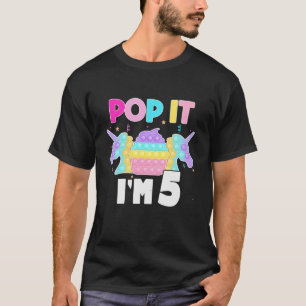 Camiseta Crianças Pop, eu tenho 5 anos, garotinha 5 anivers