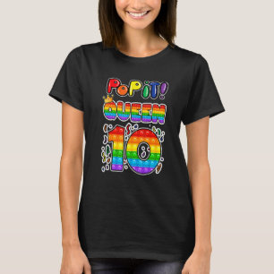 Camiseta Crianças Pop It Birthday Girl 10 Por 10 Anos Antig