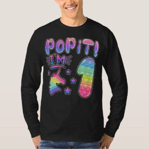 Camiseta Crianças Pop Na Rapariga De Aniversário 1 Para Rap