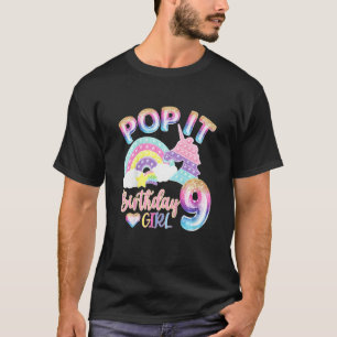 Camiseta Crianças Pop Naquela Garota De Aniversário De 9 An