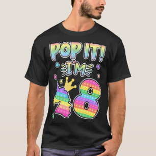Camiseta Crianças Pop No 8º Aniversário Meninas Meninos 8 A
