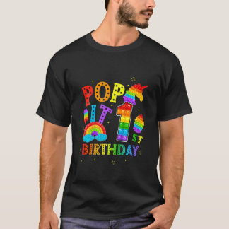 Camiseta Crianças Pop primeiro aniversario 1 Ano Festa De P