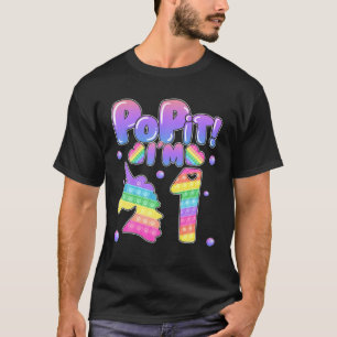 Camiseta Crianças Pop primeiro aniversario Meninas Rapazes