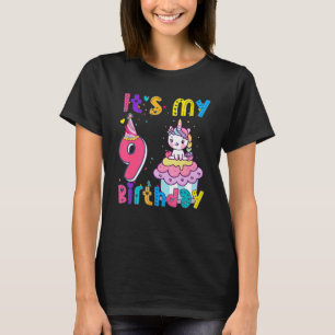 Camiseta Crianças Pop Rapariga de aniversário de 9 anos par