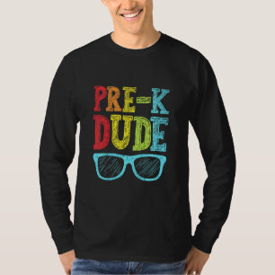 Camiseta Crianças Pré K Cara Primeiro Dia De Meninos Da Pré