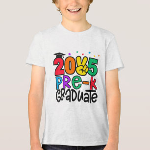 Camiseta Crianças Pré-k Formando 2025 Graduação pré-escolar