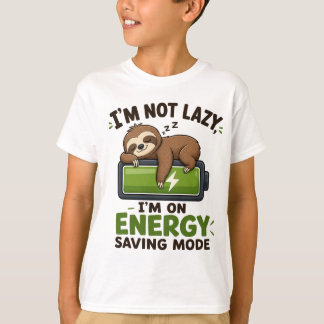 Camiseta Crianças Preguiça