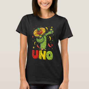 Camiseta Crianças primeiro aniversario 1 Ano Uno Anos Dabbi