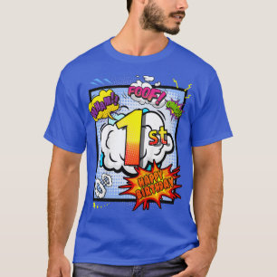 Camiseta Crianças primeiro aniversario 1 Ano Velhos Quadrin