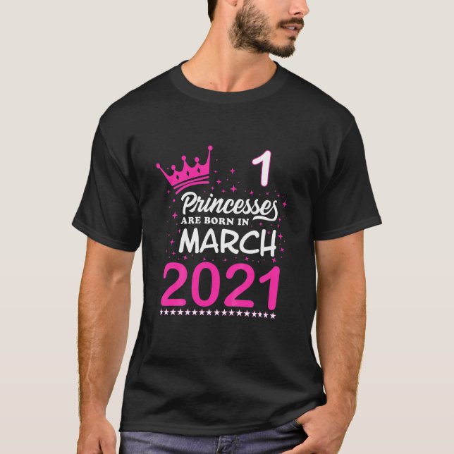 Camiseta Crianças primeiro aniversario As Impressões Rosa T (Frente)