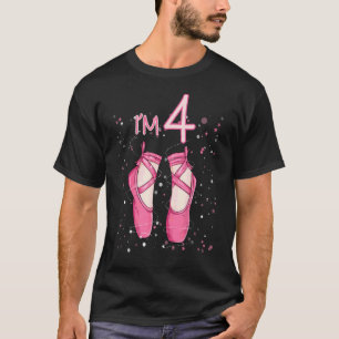 Camiseta Crianças Princesa 4º Aniversário Eu tenho 4 anos B