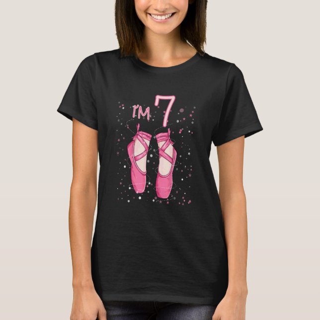Camiseta Crianças Princesa 7 Aniversário Eu tenho 7 anos Ba (Frente)
