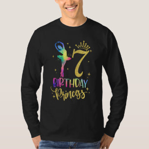 Camiseta Crianças Princesa 7 Birthday 7 Anos Ballerina