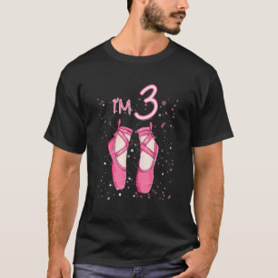 Camiseta Crianças Princesa aniversário de 3 anos I'm 3 Anos