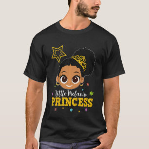 Camiseta Crianças Princesa Nascimento Melanin Afro Natural