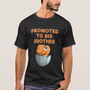Camiseta Crianças Promovidas a Irmão Mais Velho Dinossauro