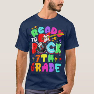 Camiseta Crianças Prontas A Balançar Guitarra Da Classe 7 D