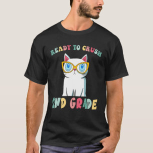 Camiseta Crianças Prontas A Esmagar Gato Cortado De Grau se