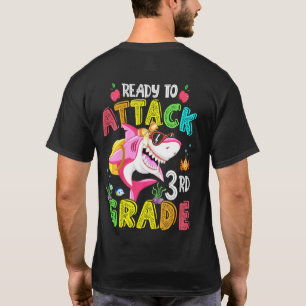 Camiseta Crianças Prontas Para Atacar A Mochila De Tubarão