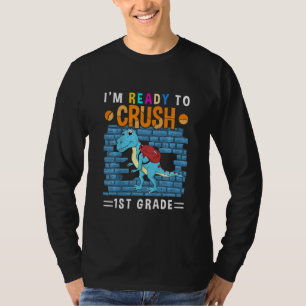 Camiseta Crianças Prontas Para Esmagar O Garoto Dino Da Cla
