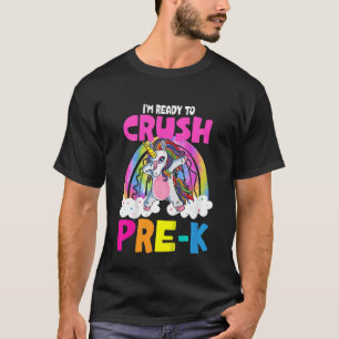 Camiseta Crianças Prontas Para Esmagar Pré-k Batilhando Uni