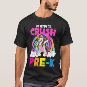 Camiseta Crianças Prontas Para Esmagar Pré-k Batilhando Uni