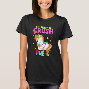 Camiseta Crianças Prontas Para Esmagar Pré K Unicorn De Vol