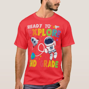 Camiseta Crianças prontas para explorar o garoto astronauta