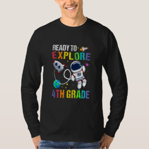 Camiseta Crianças prontas para explorar o garoto astronauta