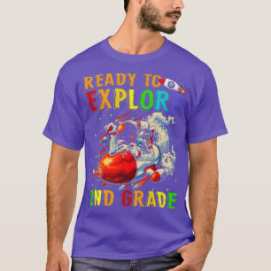 Camiseta Crianças prontas para explorar o garoto astronauta
