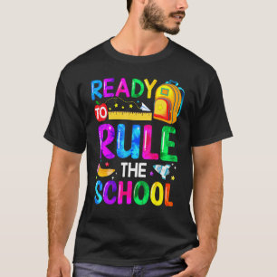 Camiseta Crianças Prontas Para Regressar À Escola Aos Menin