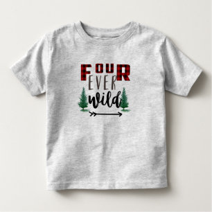 Camiseta Crianças: Quatro vezes a Xadrez Wild Lumberjack Wi
