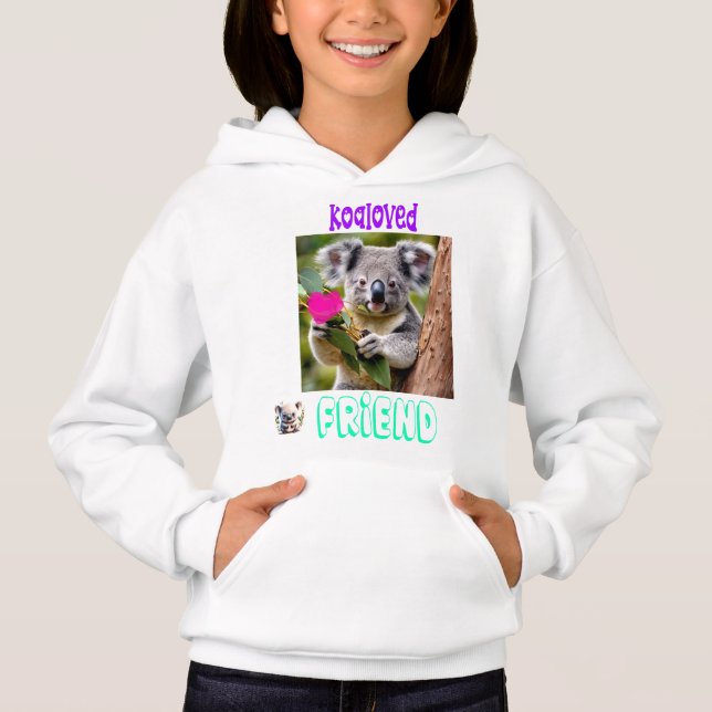 Camiseta Crianças Que Adoram Animais Koala (Frente)