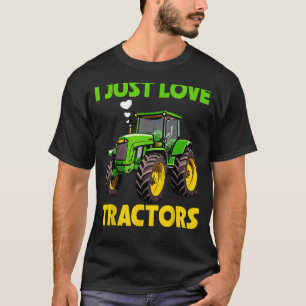 Camiseta Crianças Que Adoram Tratores De Fazenda, Garoto De