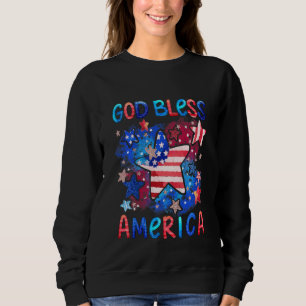 Camiseta Crianças Que Bandeiras Americanas Bonitas E Menina