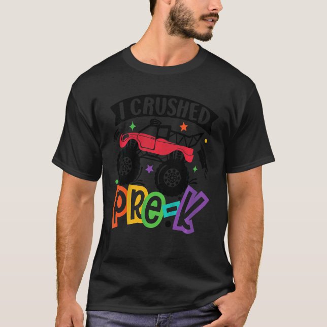 Camiseta Crianças Que Esmagei O Boné de formatura De Caminh (Frente)