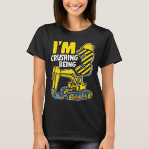 Camiseta Crianças que estou esmagando sendo 3 anos garotos