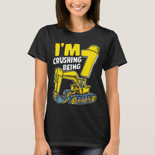 Camiseta Crianças que estou esmagando sendo 7 de escavador 