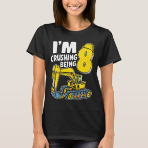 Camiseta Crianças que estou esmagando sendo 8 anos garotos