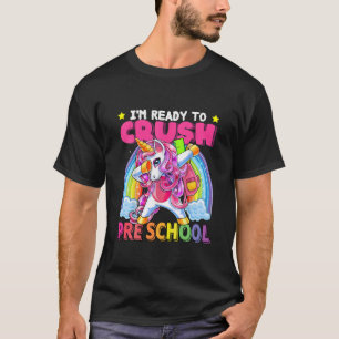 Camiseta Crianças Que Estou Pronta Para Esmagar Pré-Escola,