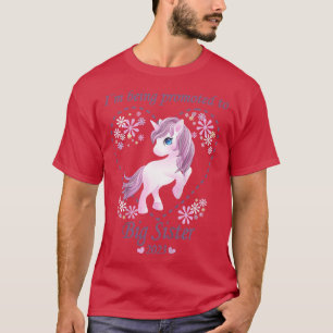 Camiseta Crianças que estou sendo promovido à Irmã 2023 Ann