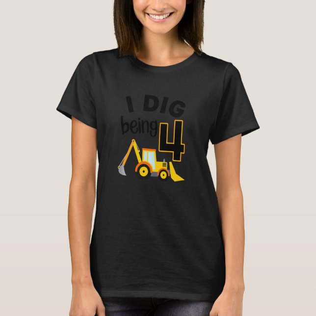 Camiseta Crianças que eu cavei sendo 4 da construção 4 do a (Frente)