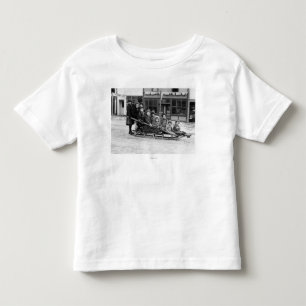 Camiseta Crianças que jogam no trenó em Seward