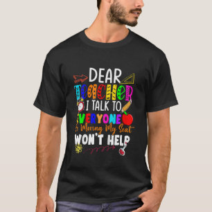 Camiseta Crianças Querido Professor Eu Falo Com Todos   Cri