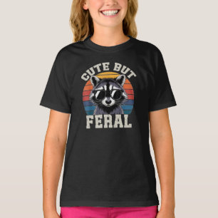 Camiseta Crianças Racoon Tee Cute Mas Feral