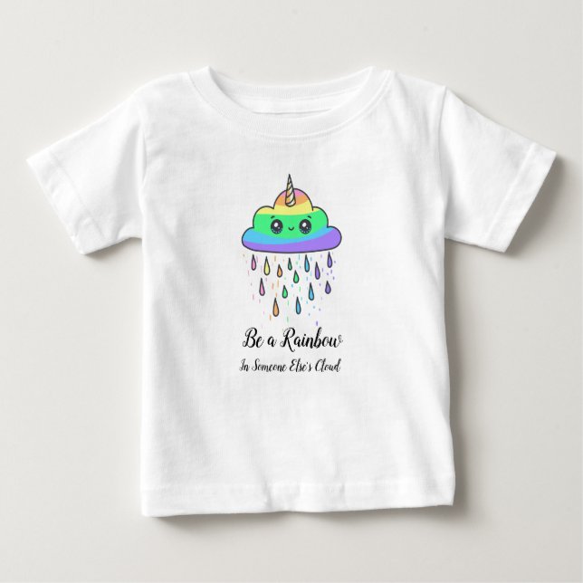 Camiseta Crianças Rainbow Cloud Graphic Tee (Frente)