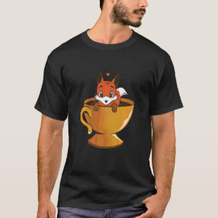Camiseta Crianças Raposa Café Dentro de Raposa Gira Raposa