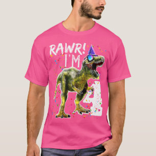 Camiseta Crianças Rawr Eu Sou 44º Aniversário Do Festa Rex