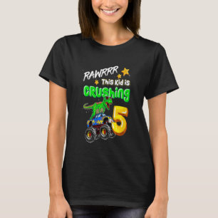 Camiseta Crianças Rawrrrrr Este Garoto Está Esmagando 5 Mon